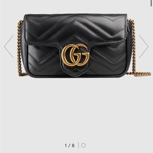 Gucci Quilted Gray Mini Bag with Silver Accents - Picture 8 of 9
